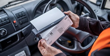 PJ mobile printer printing A4 paper in-vehicle