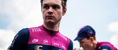 Cyclist Jake Womersley of the Crimson Performance team