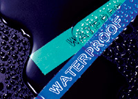Waterproof, laminated P-touch TZe labels