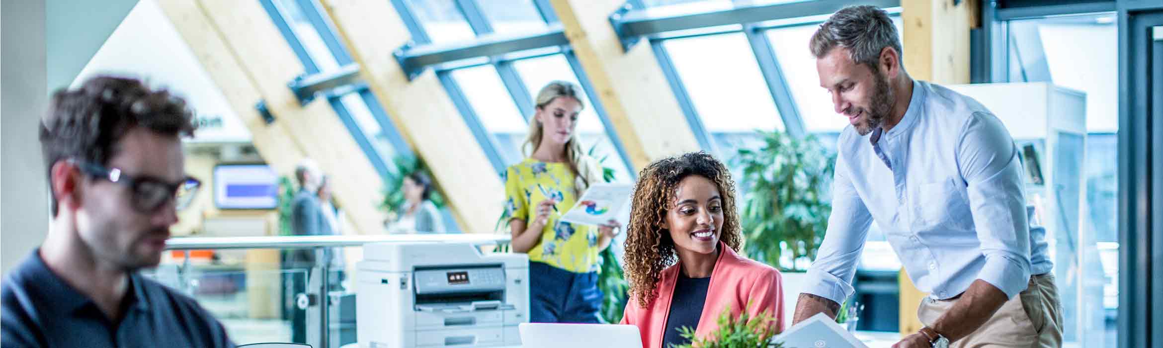 Group of colleagues working in an office