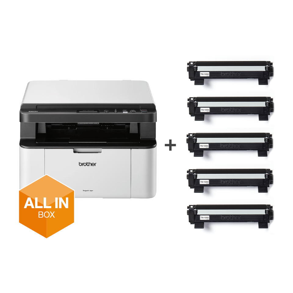 Wireless 3-in-1 Mono Laser Printer - DCP-1610W All in Box Bundle